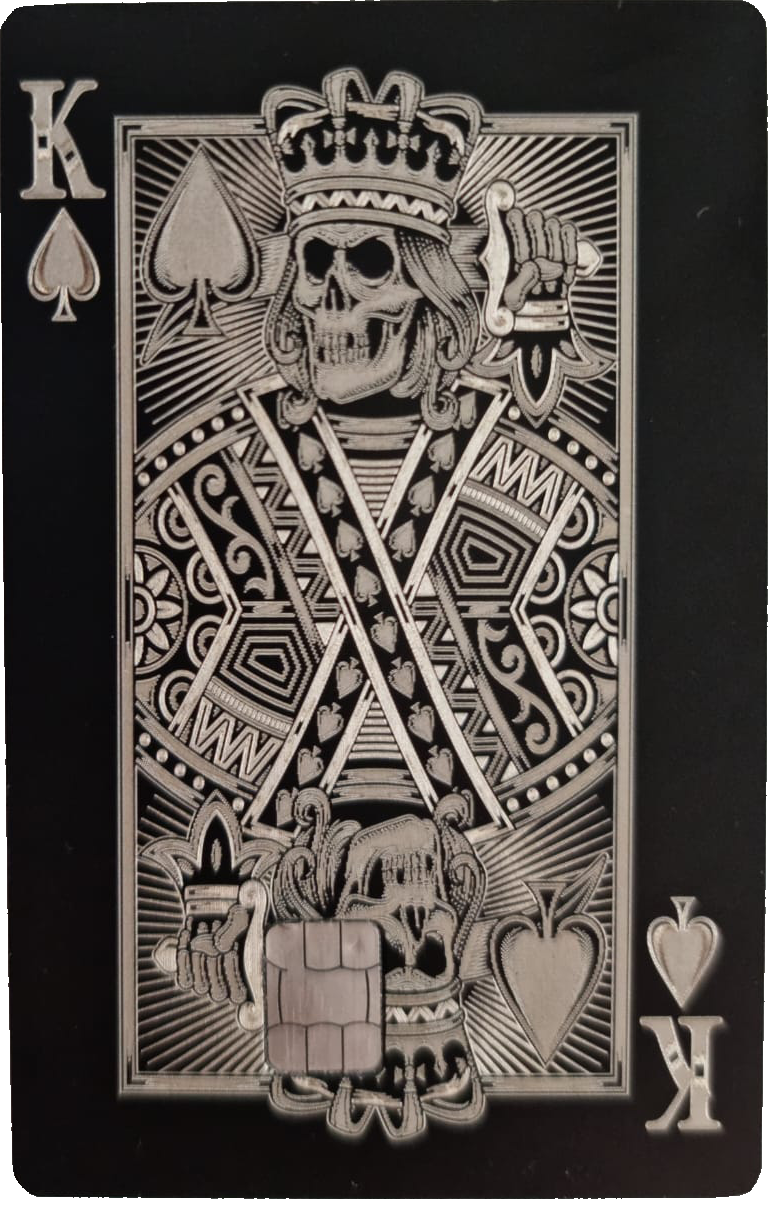 Skull card black png